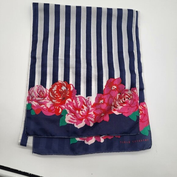 Sarah Coventry Accessories - VTG Sarah Coventry Floral Striped Scarf
